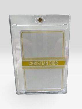 Christian Dior 6 of Spades Yellow Acrylic Playing Card in Case New